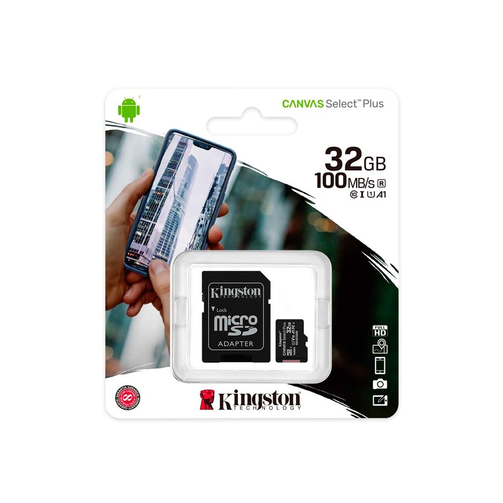 💾 Kingston Canvas Select 32GB – microSD UHS-I con Adaptador 💾 Kingston Canvas Select 32GB – microSD UHS-I con Adaptador