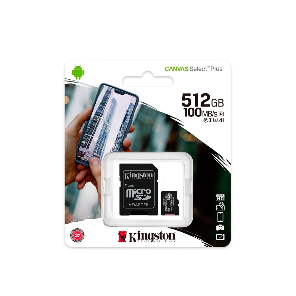 💾 Memoria microSD Kingston 512GB – Canvas Select Plus 💾 Memoria microSD Kingston 512GB – Canvas Select Plus