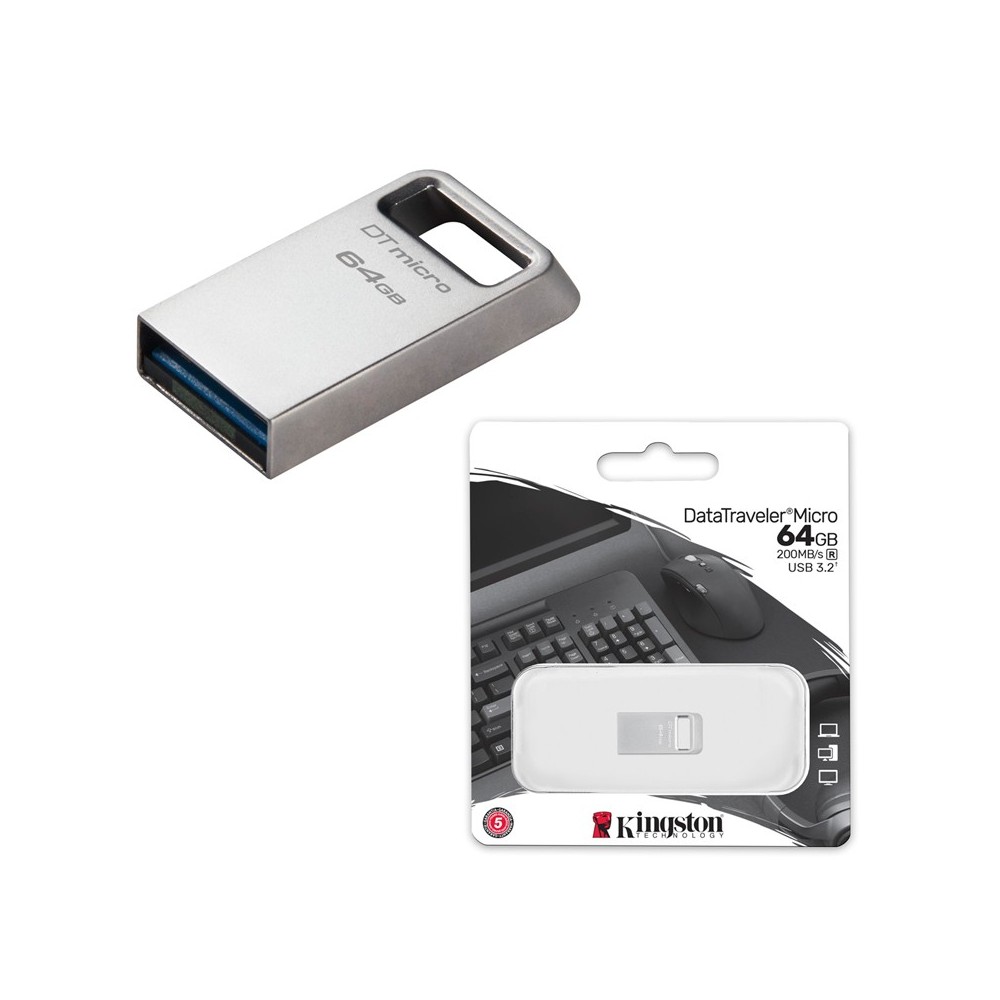 🔹 Kingston DataTraveler 64GB – USB Metálico Ultracompacto 🔹 Kingston DataTraveler 64GB – USB Metálico Ultracompacto