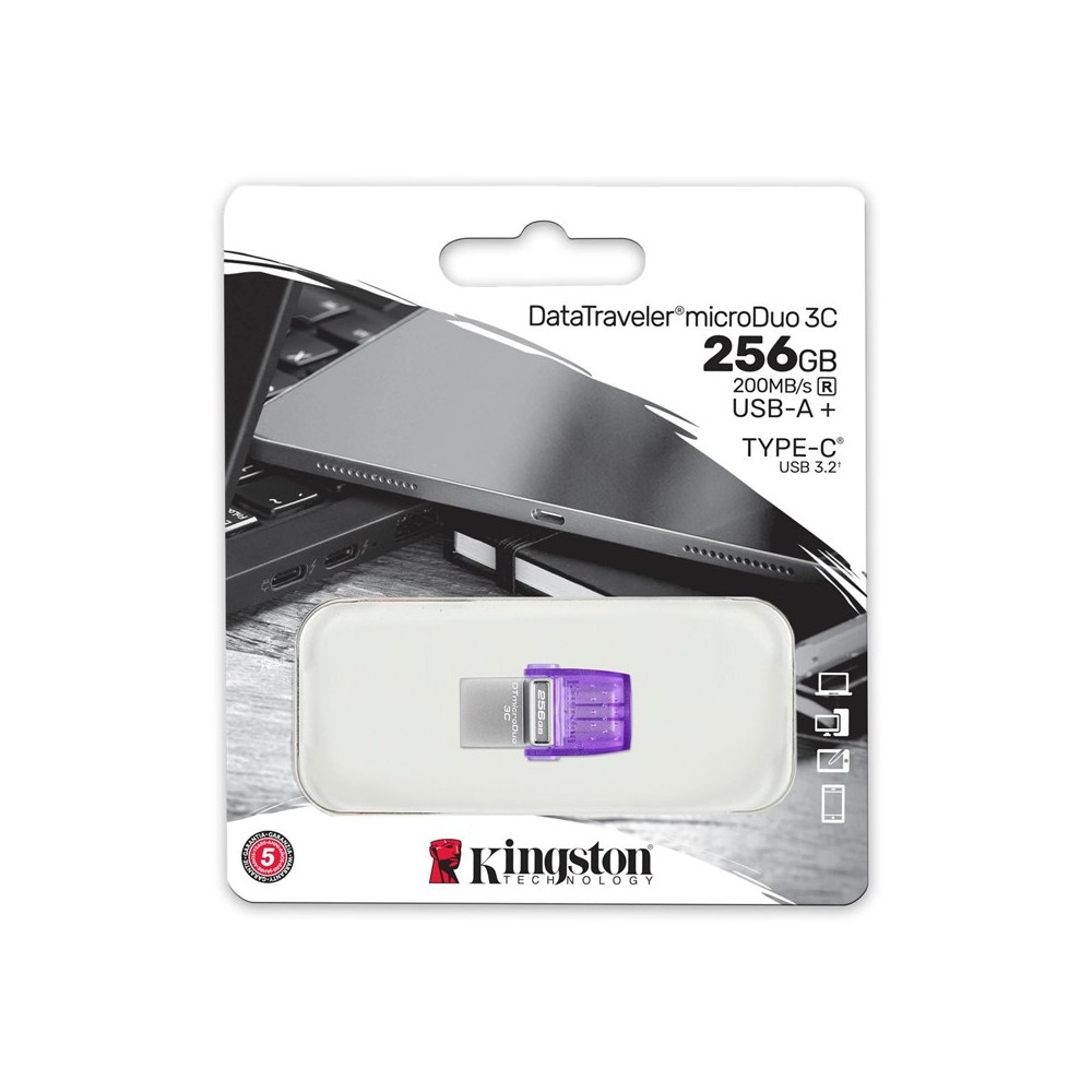 🔹 Kingston 256GB microDuo 3C – USB-C + USB-A Rápido 🔹 Kingston 256GB microDuo 3C – USB-C + USB-A Rápido
