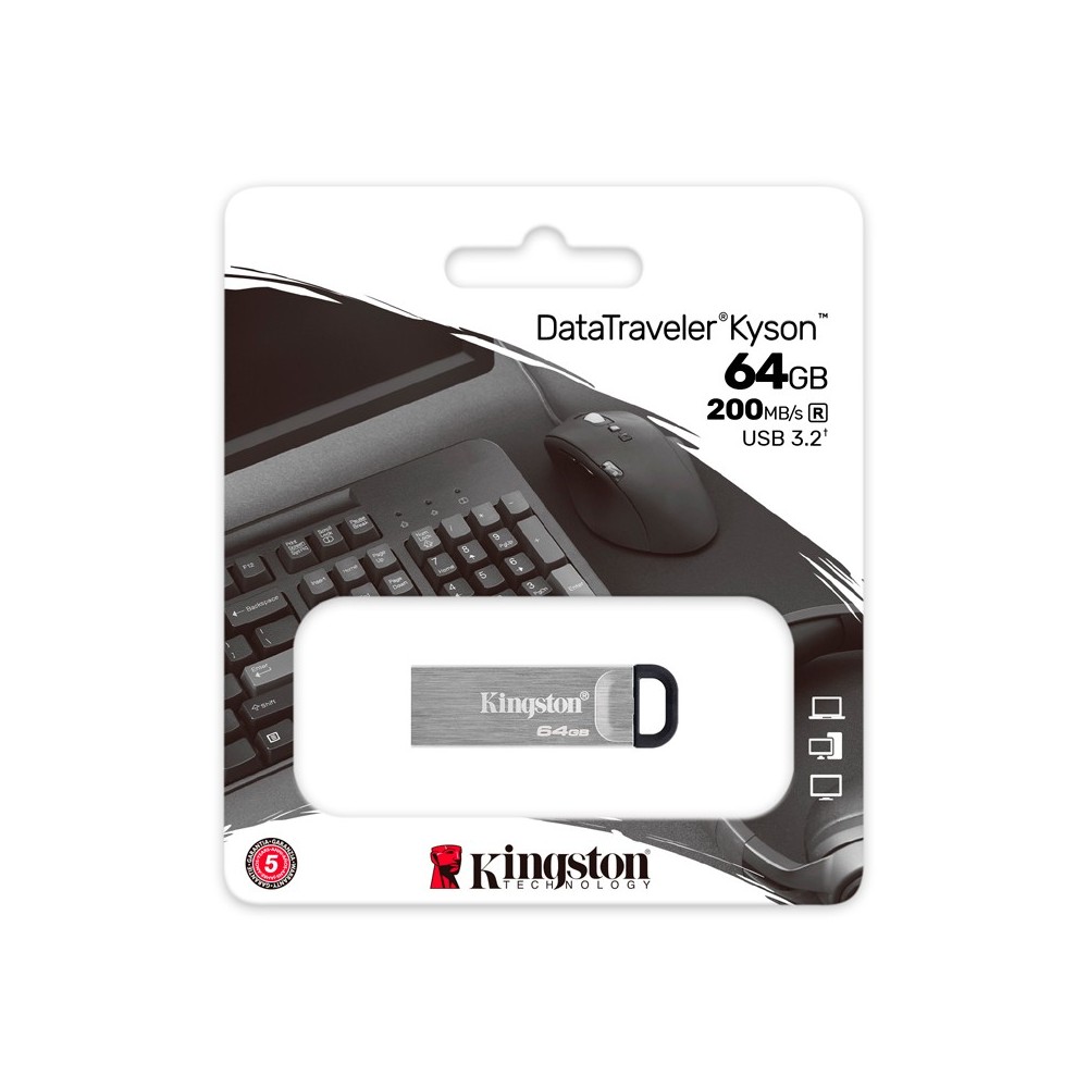 🔹 Kingston DataTraveler Kyson 64GB – Rápido y Duradero 🔹 Kingston DataTraveler Kyson 64GB – Rápido y Duradero