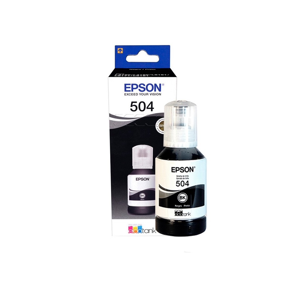 🖨️ Botella de Tinta Epson T504 Negra 127ml Original