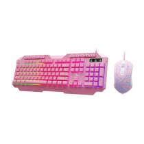 🌸 Teclado y Mouse Xtech Mirana XTK-540S | RGB | Rosa