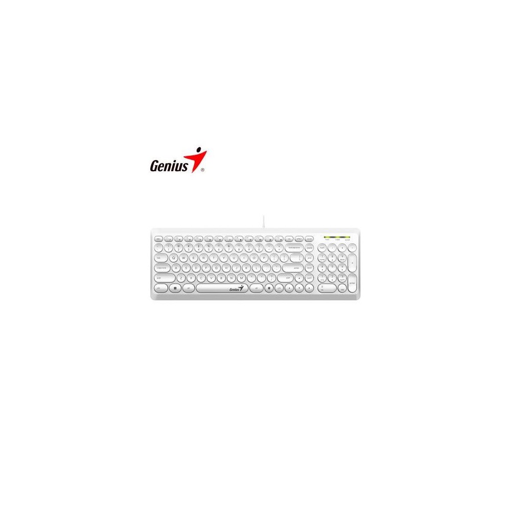 Genius SLIMSTAR Q200 - Teclado Multimedia con Teclas Redondas