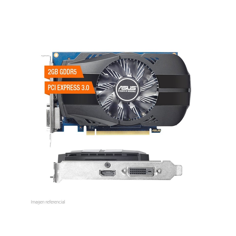 Asus GeForce GT 1030 2GB GDDR5 - Tarjeta de Video PCIe Asus GeForce GT 1030 2GB GDDR5 - Tarjeta de Video PCIe