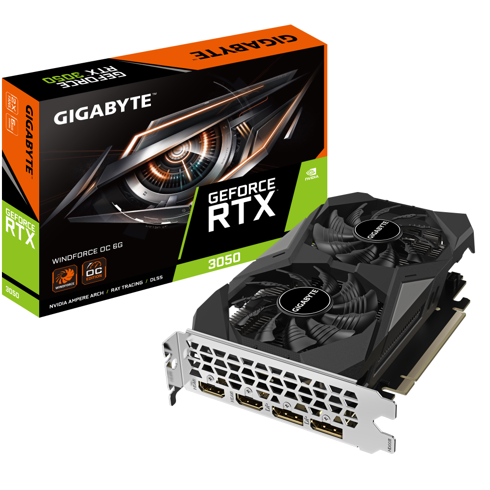 Gigabyte RTX 3050 WINDFORCE OC V2 6G - 6GB GDDR6 Gigabyte RTX 3050 WINDFORCE OC V2 6G - 6GB GDDR6