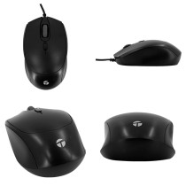 Mouse Óptico TEROS TE-1222S | 800-1600 DPI, USB, 4 Botones