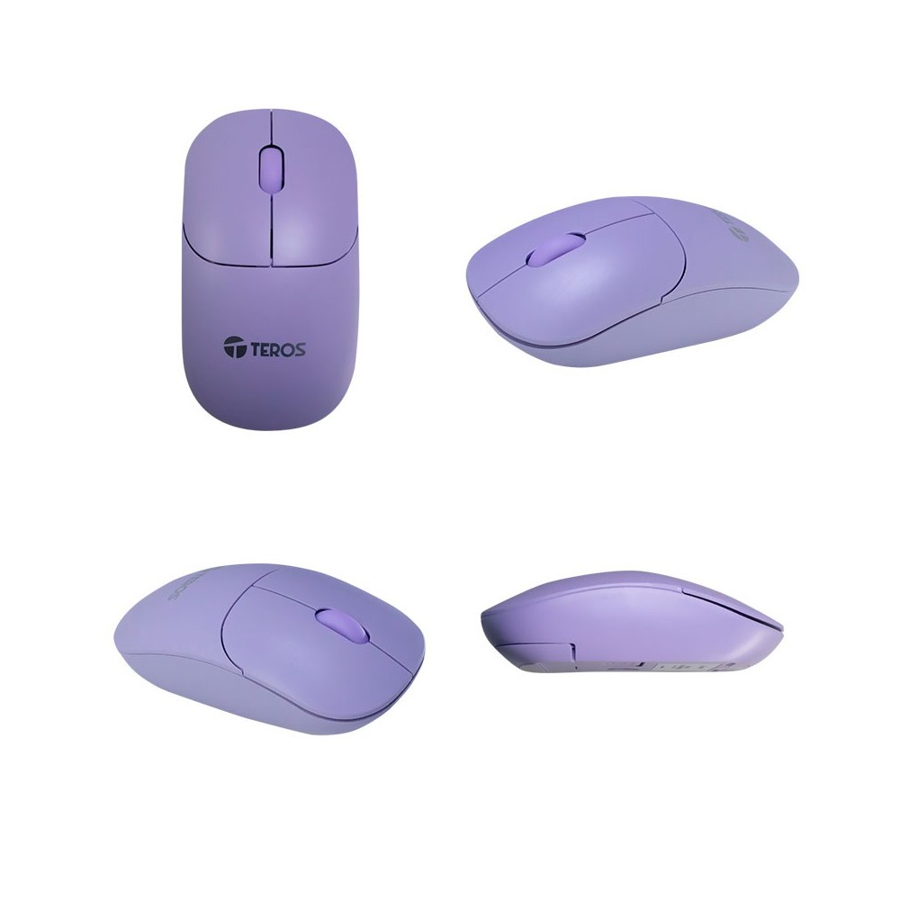 Mouse Inalámbrico TEROS TE-1219S | 1000 DPI | USB | Morado Mouse Inalámbrico TEROS TE-1219S | 1000 DPI | USB | Morado