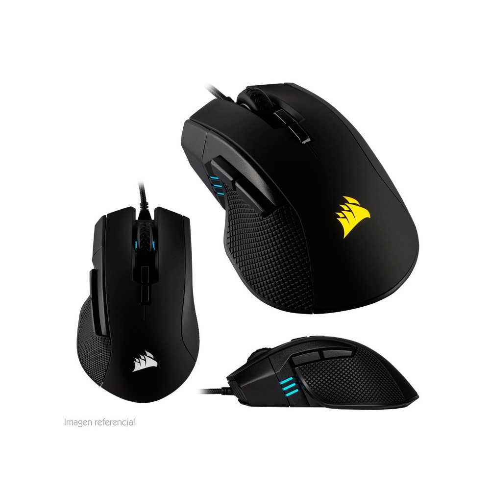 Corsair Ironclaw RGB | 18,000 DPI | 7 Botones | USB | Negro