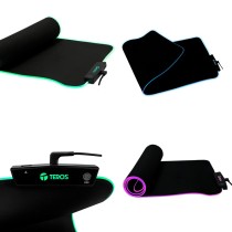 Mouse Pad Gamer TEROS TE-3013G | RGB, USB-C, Antideslizante