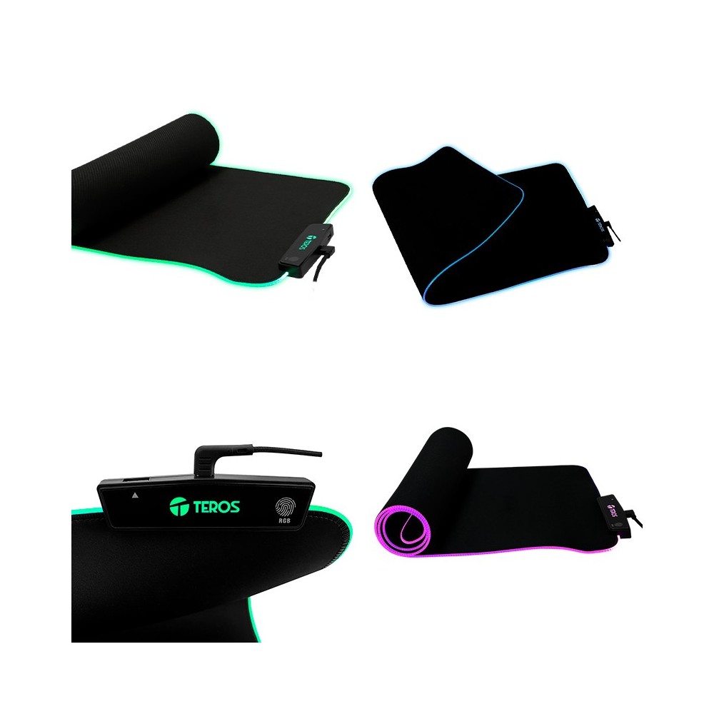 Mouse Pad Gamer TEROS TE-3013G | RGB, USB-C, Antideslizante